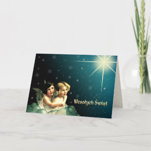 Festiva Wesołych Świąt. Tarjeta de navidades en polaco
