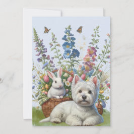 Festiva West Highland Terrier y tarjeta Bunnie Easter
