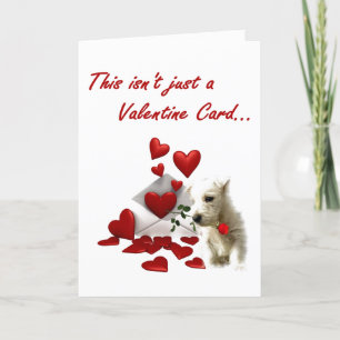 Festiva Westie subió y la tarjeta del día de San Valentín