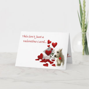 Festiva Westie subió y la tarjeta del día de San Valentín