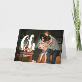 Festiva White Oh Qué Diversión Tarjeta De Saludo De Fotos 