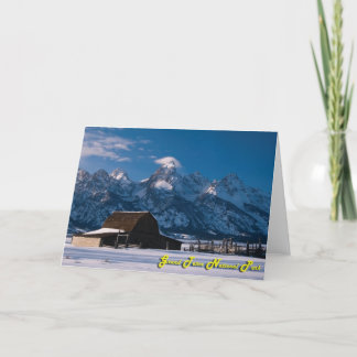 Festiva Winter Barn - Tarjeta de felicitación