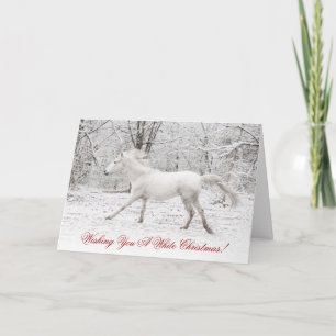 Festiva Winter Blizzard Navidades de caballos Tarjeta de f