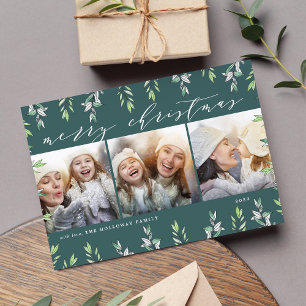 Festiva Winter Sage Tarjeta de Collage de fotos de vacac