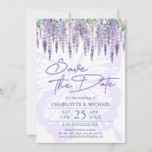 Wisteria Summer Garden Wedding Guardar la tarjeta 