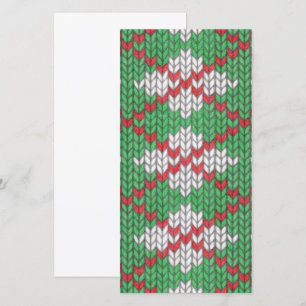 Festiva XMAS ARGYLE TEJIDO 8x4 Tarjeta plana / vertical