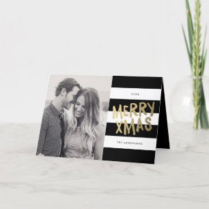 Festiva Xmas   Tarjeta de felicitación fotográfica de vaca