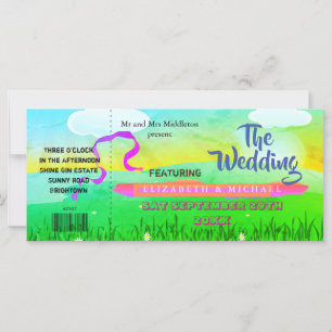 Festival Brillante Moderno Invitación a la Boda de