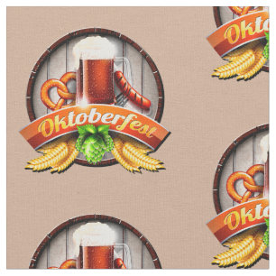 Festival de Cervezas Oktoberfest en tela marrón