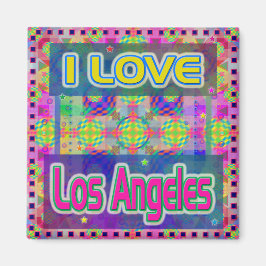 Festival de colores: imán "I LOVE Los Angeles"
