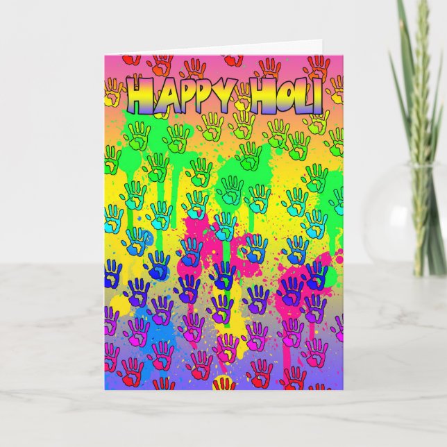 Festival de Holi Hai de la tarjeta de felicitación (Anverso)