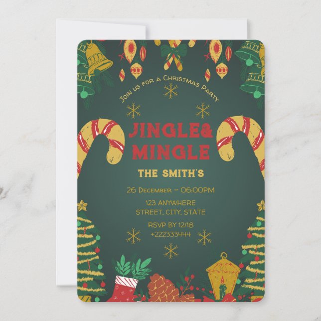 Festival de Invitación de Fiesta de Navidades Fest (Anverso)