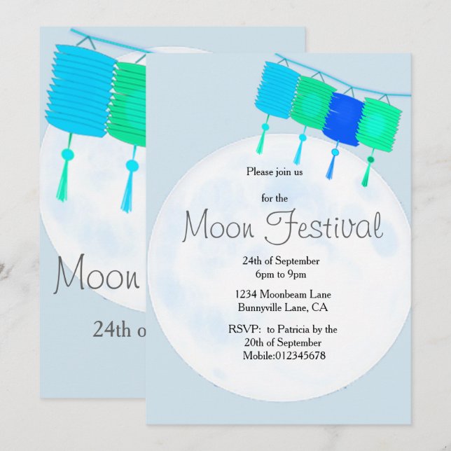 Festival de la Luna Invitación al Festival de Otoñ (Anverso / Reverso)
