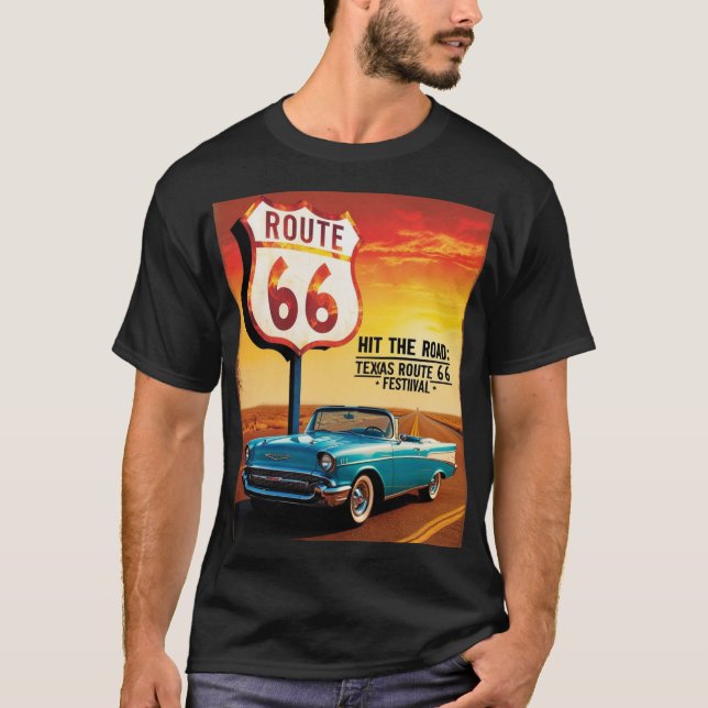 Festival de la Ruta 66 de Texas - camiseta (Anverso)