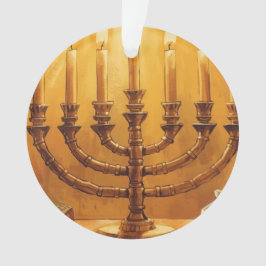 Festival de las Luces Menorah de Hanukkah Adorno