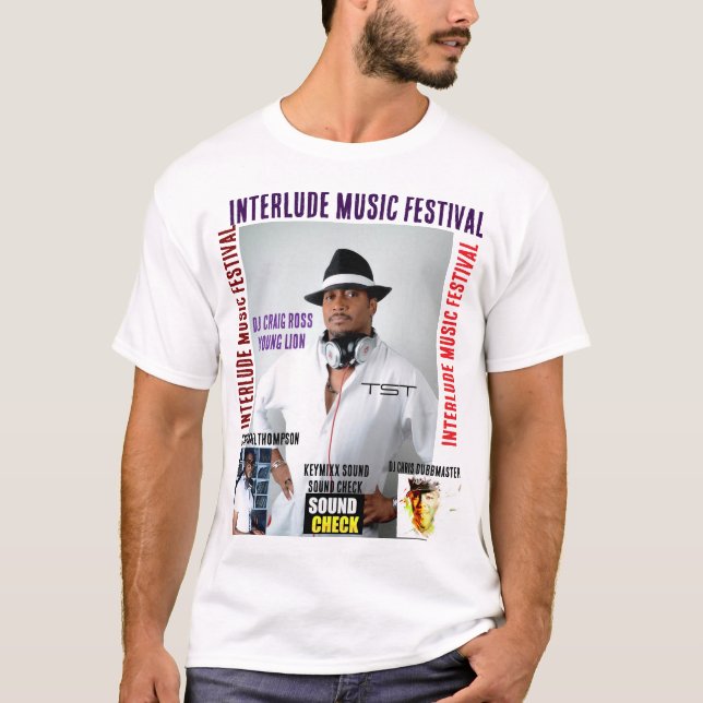 FESTIVAL DE MÚSICA INTERUDE. Camiseta básica para  (Anverso)