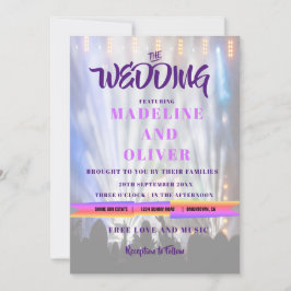 Festival de Música Invitación de Boda Luces Brilla