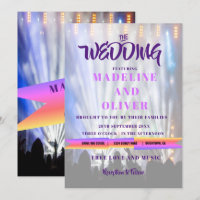 Festival de Música Invitación de Boda Luces Brilla
