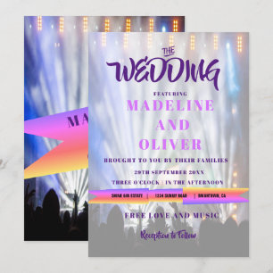 Festival de Música Invitación de Boda Luces Brilla