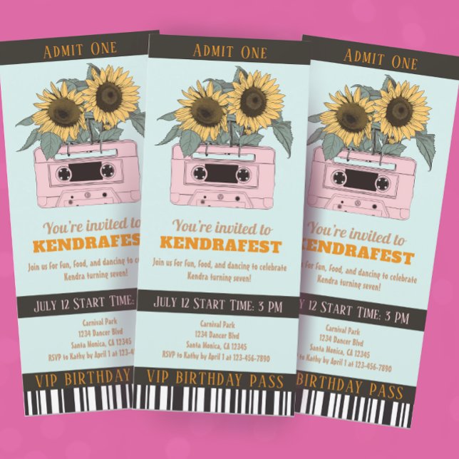 Festival de Música Retro Fiesta de danza Ticket Cu (Subido por el creador)