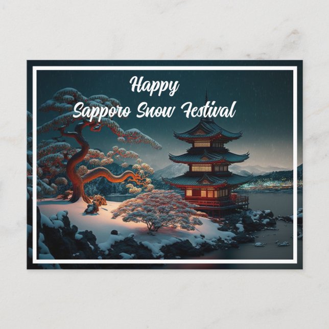Festival de Nieve de Sapporo 2023 Tarjetas Postale (Anverso)