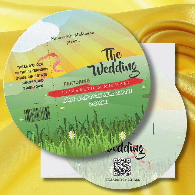 Festival Rústico Moderno Invitación a la boda de b (Subido por el creador)