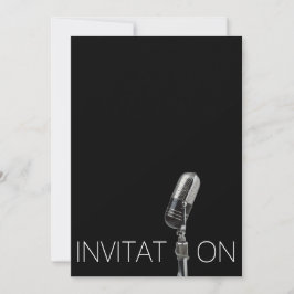 Festival Vip Negro Invitación personalizada a la d