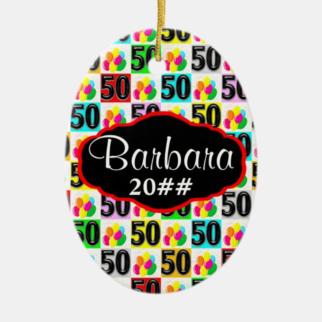 FESTIVE 50.º ORNAMENTO PERSONALIZADO Y DE FECHA (Frente)