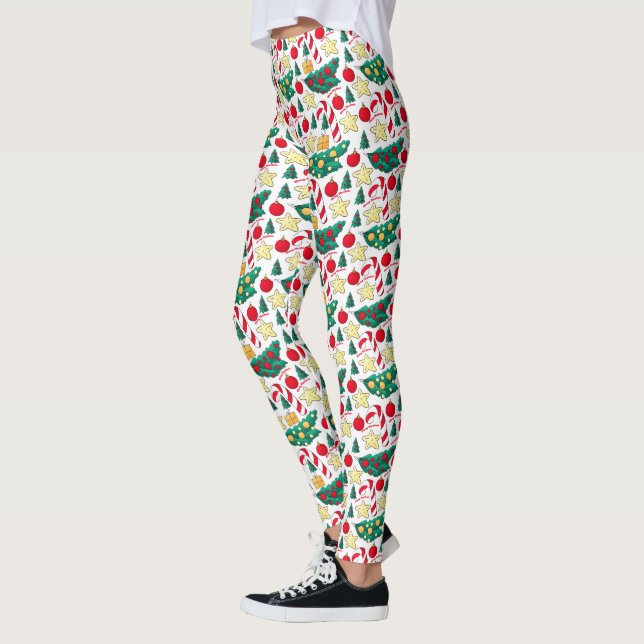 Festive Christmas Pattern Leggings (Izquierda)