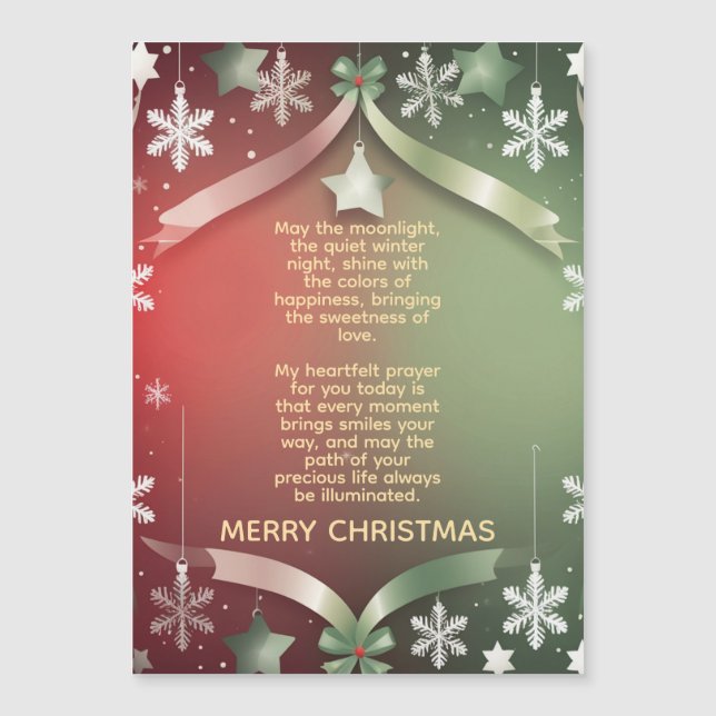 Festive Christmas Snowflake Frame with Stars  (Anverso)