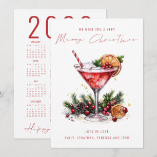 Festive Cocktail 2026 Calendario Feliz Navidad