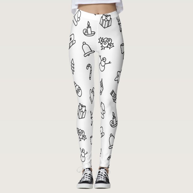 Festive Holiday Christmas Leggings Pants for Women (Anverso)