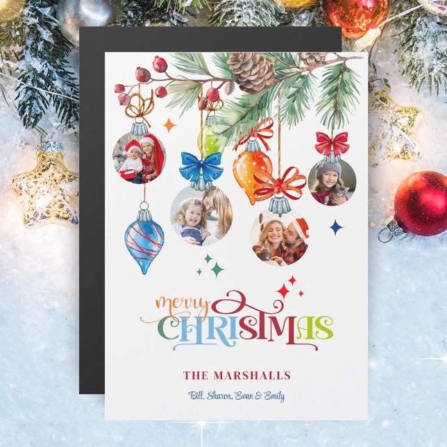 Festive Merry Christmas Pine & Baubles 4 Photo (Subido por el creador)