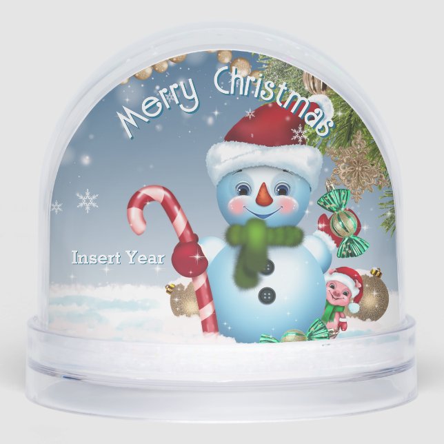 Festive Merry Christmas Snowman Keepsake (Anverso)