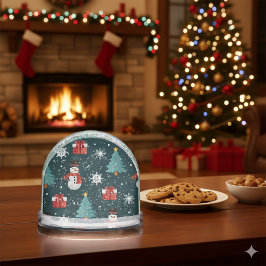 Festive Snowmen Christmas Trees Holiday