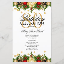 Festividad 80º Programa de Fiesta de Cumpleaños Or