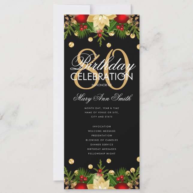 Festividad 80º Programa de Fiesta de Cumpleaños Or (Anverso)