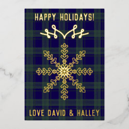 Festividad Blue Green Tartán Navidades audaces de 