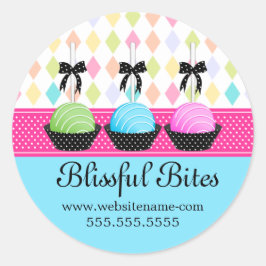 Festividad Colorida Cake Pops Panadería Sellos