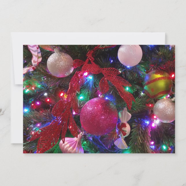 Festividad colorida del árbol de Navidad multicolo (Anverso)