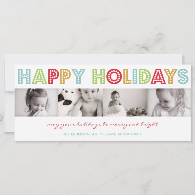 FESTIVIDAD COLORIDA | TARJETA DE FOTOGRAFÍA DE VAC (Anverso)