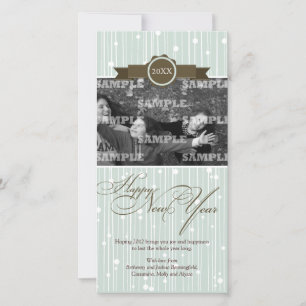 Festividad con rayas punteadas Tarjeta fotográfica