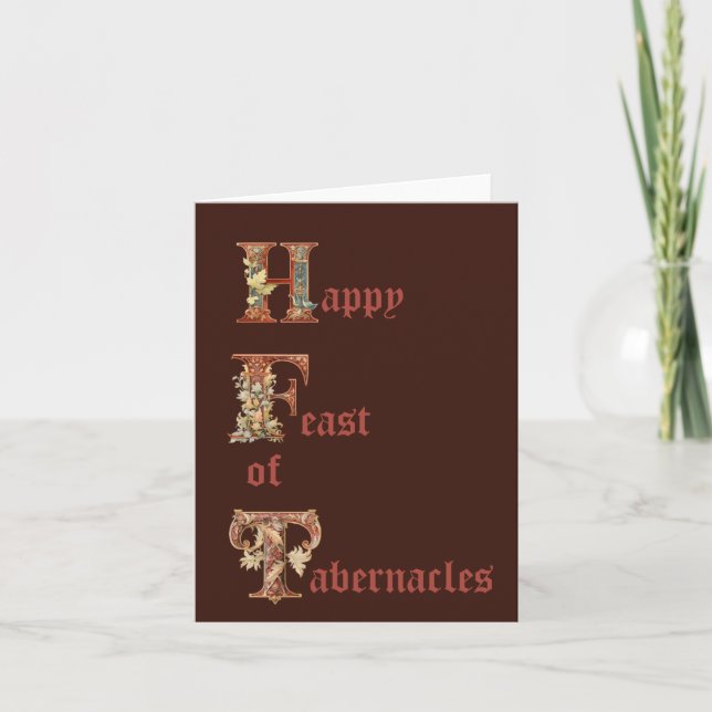 Festividad Cristiana de Tabernacles Tarjeta de sal (Anverso)