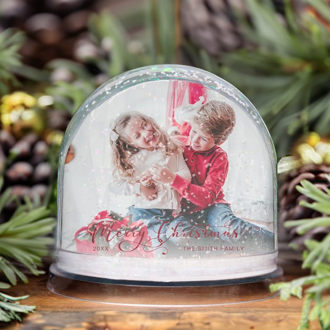 Festividad de Feliz Navidad Script Photo Snow Glob (Subido por el creador)