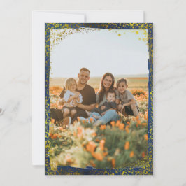 Festividad de foto Purpurina de oro con tarjeta de