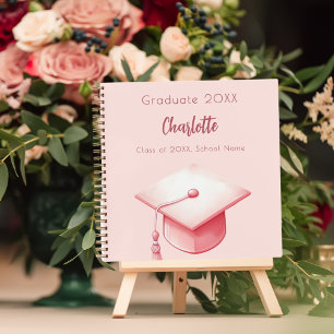 Festividad de graduación rosa rubor del libro de i