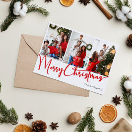 Festividad de Guión Rojo Feliz Navidad Seis Foto