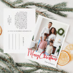 Festividad de Guión Rojo Feliz Navidad Vertical Ph<br><div class="desc">Celebra la temporada con este guión rojo festivo Fotos verticales de navidad navideña con un toque de encanto elegante. El diseño de la moda se caracteriza por una paleta de colores simple en rojo y blanco que evoca el espíritu acogedor del invierno. Su atractivo moderno y único y su redacción...</div>