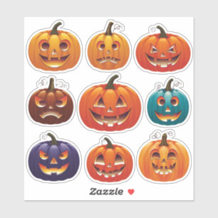 Festividad de Jack-o’-Lantern frente a Pegatinas d
