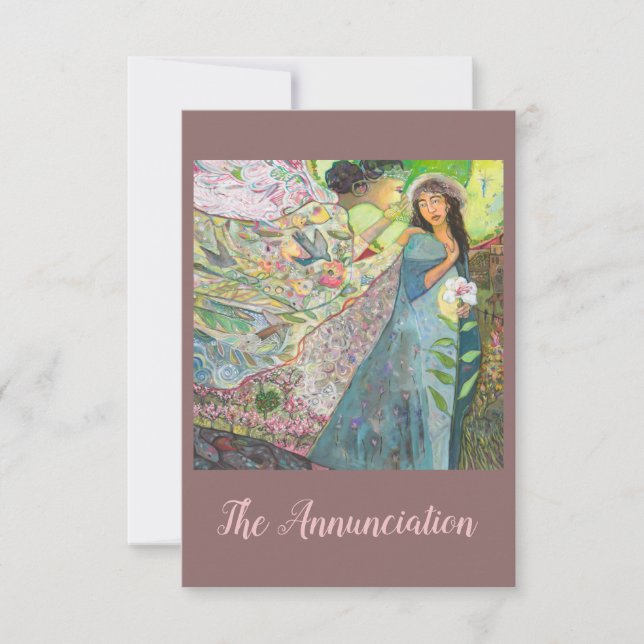 Festividad de la Anunciación Tarjeta de Oración Ca (Anverso)